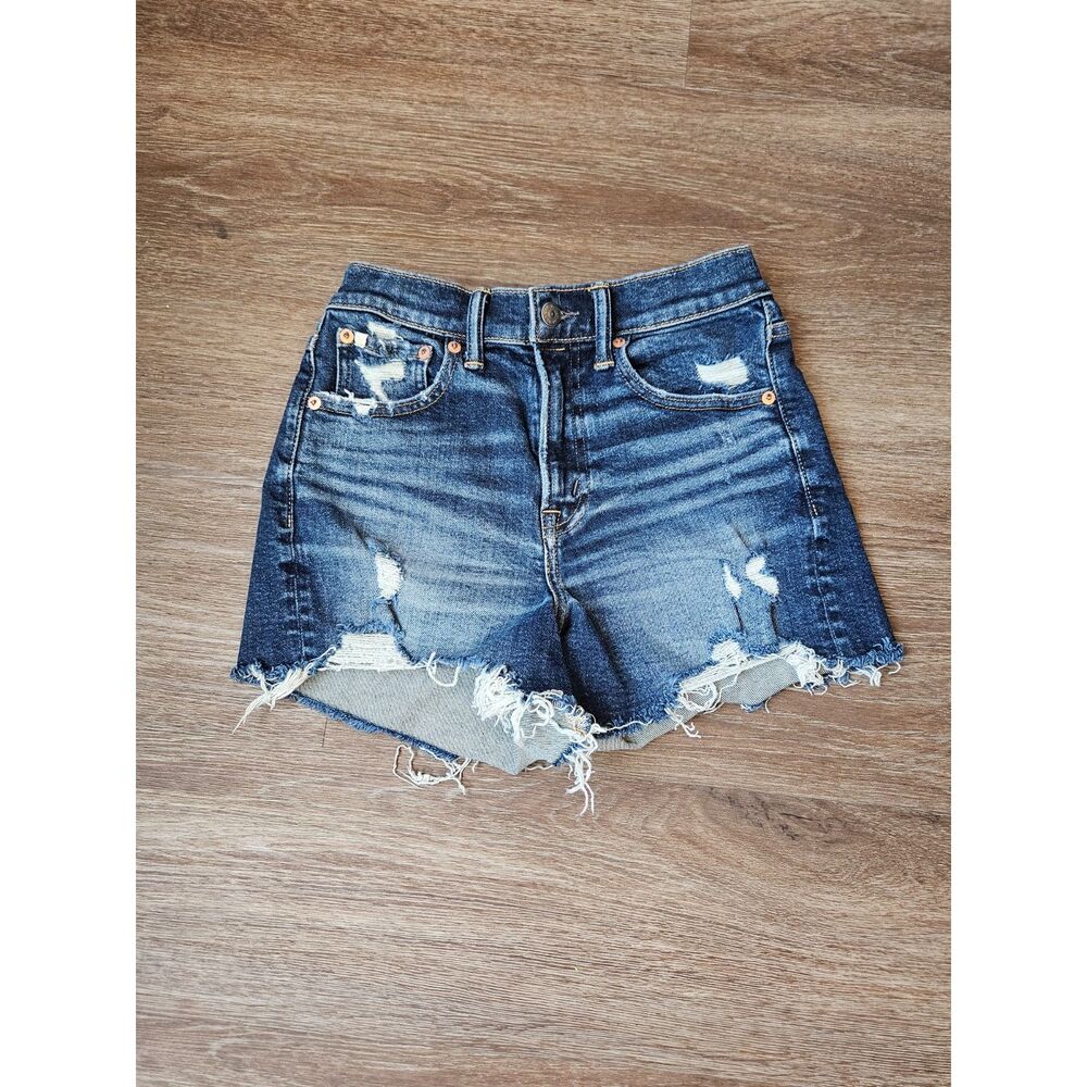 American Eagle Mom Shorts Distressed Denim Mini Size 0